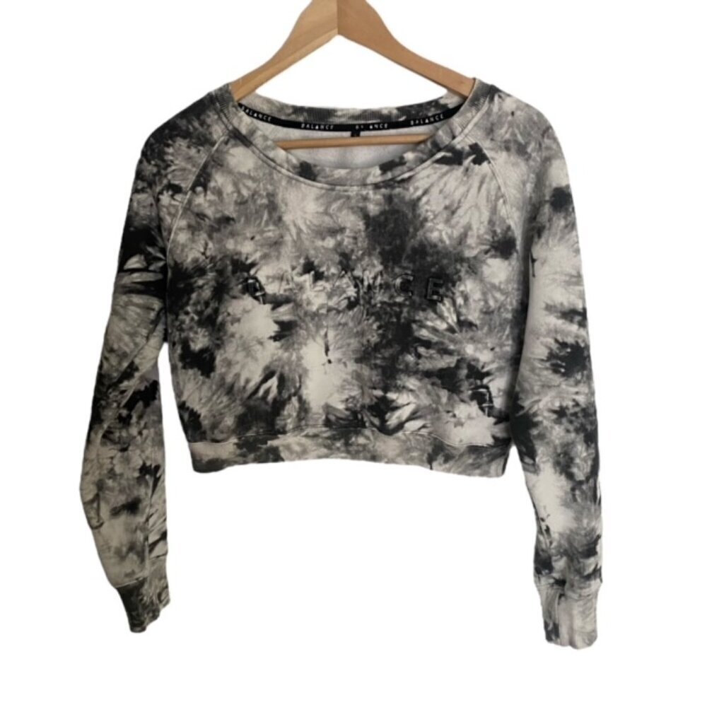 Balance Athletica Black & White Cropped Sweatshirt Small